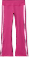 Lands' End Girls Active Flare Leggings with Side Stripe
