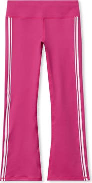 Lands' End Girls Active Flare Leggings with Side Stripe