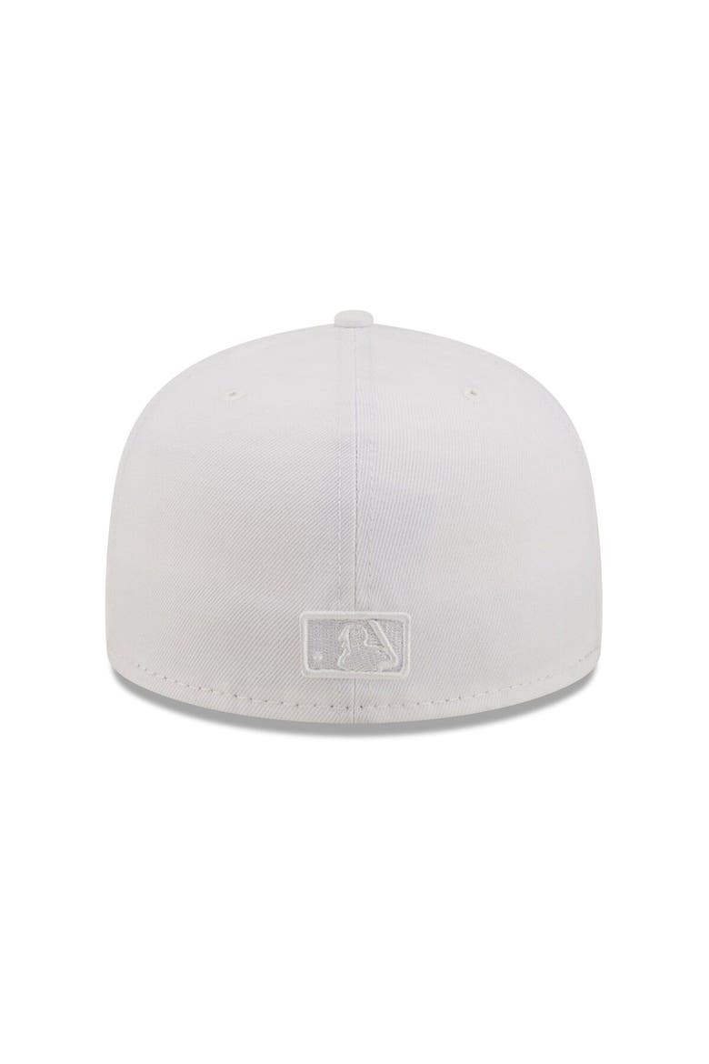Men's New Era Los Angeles Dodgers White on White 59FIFTY Fitted Hat, Alternate, color, White