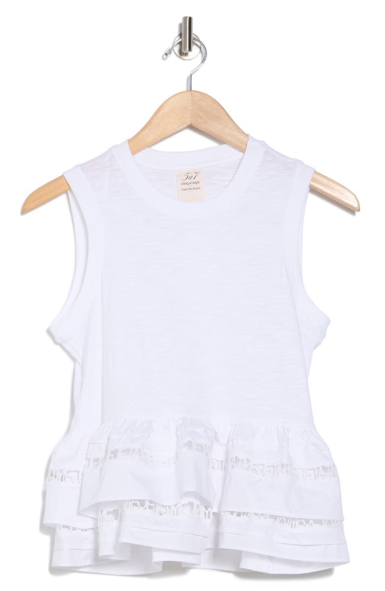 Cinq à Sept Landri Layered Ruffle Tank, Alternate, color, 