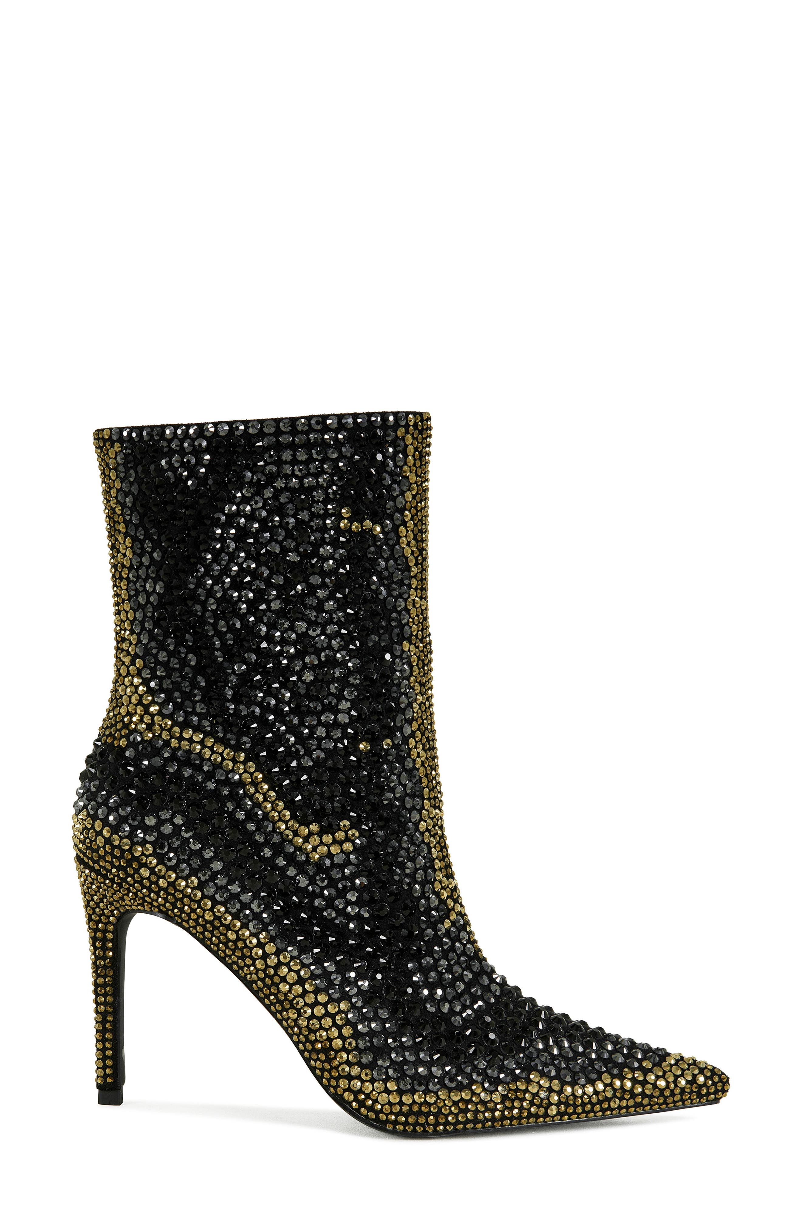 AZALEA WANG Ansley Pointed Toe Bootie, Alternate, color, Black Multi