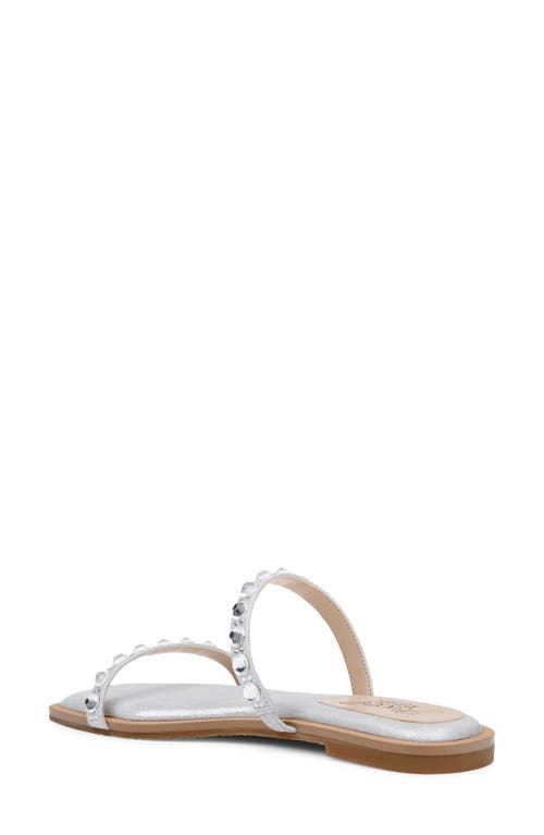 Jewel Badgley Mischka Honesty Slide Sandal In Silver