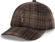 Ruslan Baginskiy Hand Embroidered Check Wool Adjustable Baseball Cap