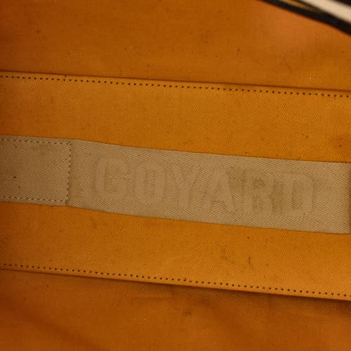 Pre-owned Goyard Goyard Voltaire Convertible Tote Coated Canvas In Black