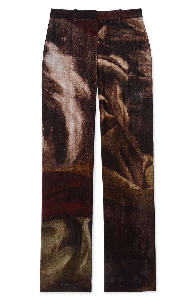 Lafayette 148 New York x Save Venice Gates High Waist Velvet Straight Leg Pants, Alternate, color, 