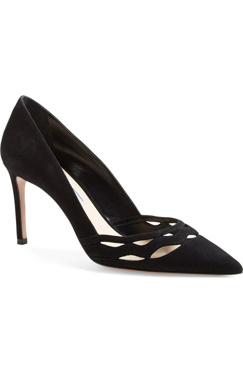Prada Cutout Pointy Toe Pump, Main, color,