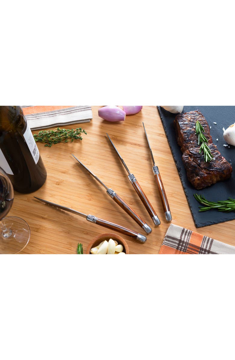 FRENCH HOME Laguiole Steak Knife - Set of 4, Alternate, color, Dark Brown