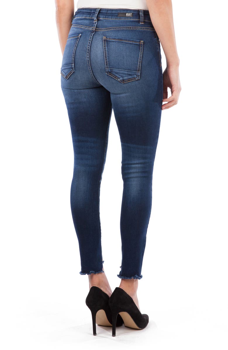 KUT from the Kloth Connie High Waist Step Hem Ankle Skinny Jeans, Alternate, color, 