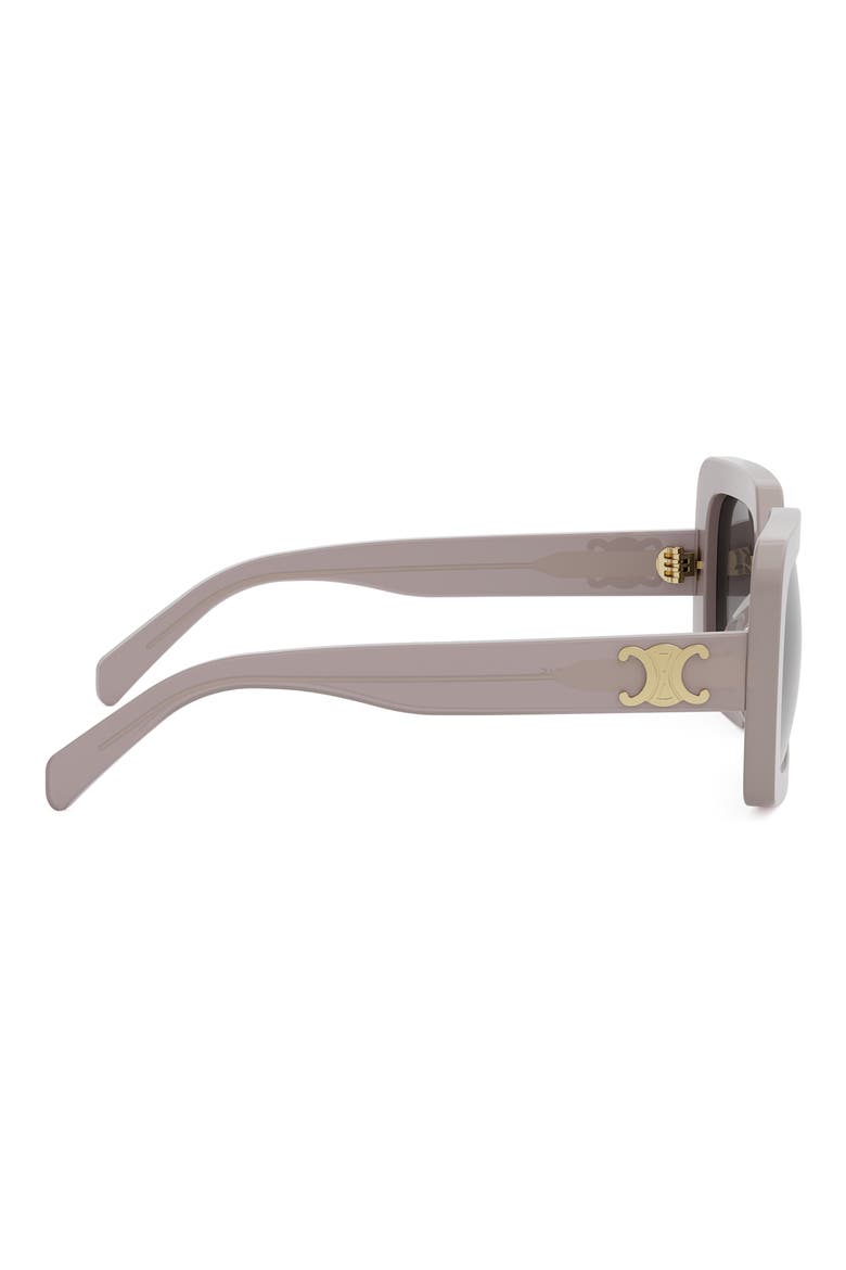 Triomphe 56mm Square Sunglasses, Alternate, color, SHINY LIGHT BROWN / BROWN