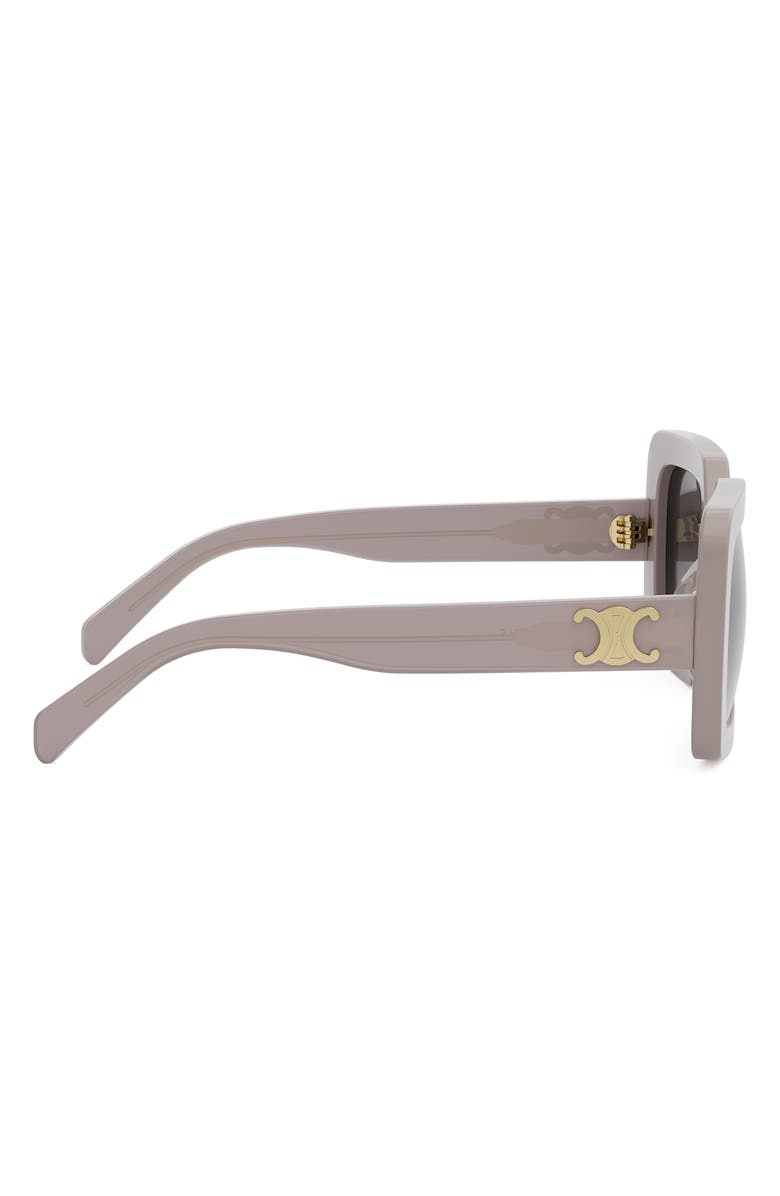 CELINE Triomphe 56mm Square Sunglasses, Alternate, color, Shiny Light Brown / Brown