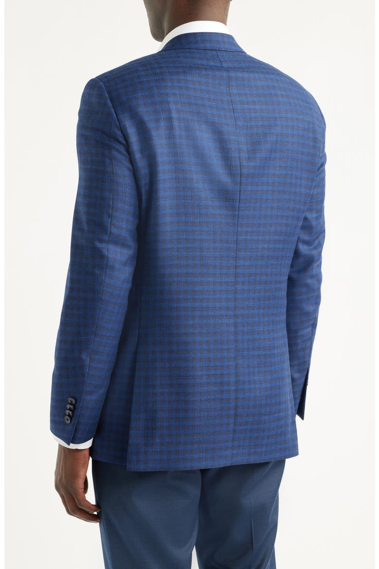 Flynn Classic Fit Blue Check Wool Sport Coat, Alternate, color, BLUE