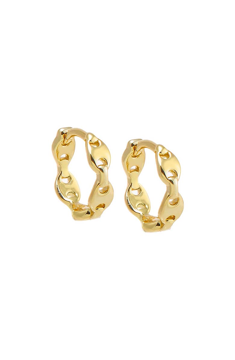 BY ADINA EDEN Solid Mariner Link Hoop Earring, Main, color, 
