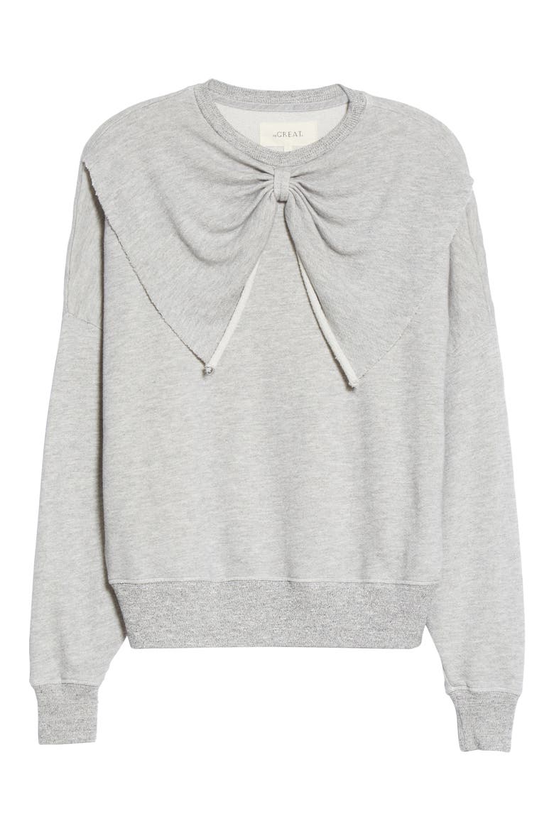 The Bow Sweatshirt, Alternate, color, LIGHT HEATHER GREY