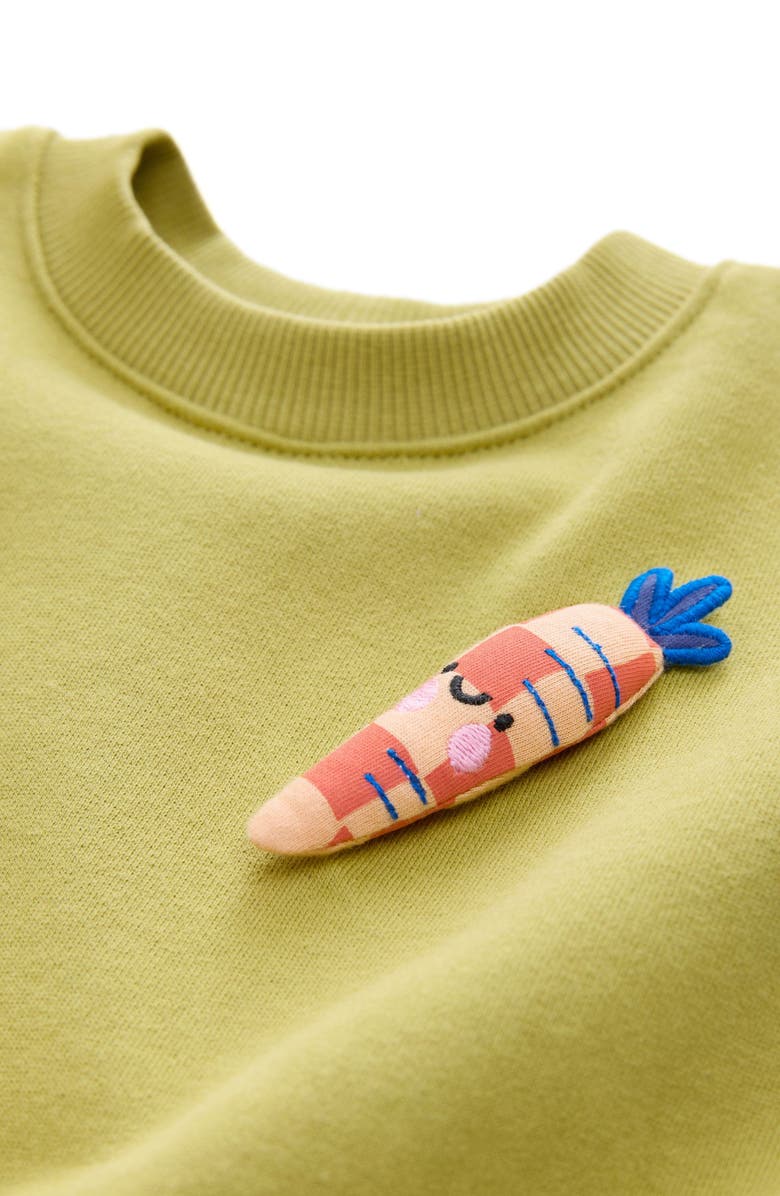 NEXT Kids' Carrot Sweatshirt Dress, Alternate, color, Green