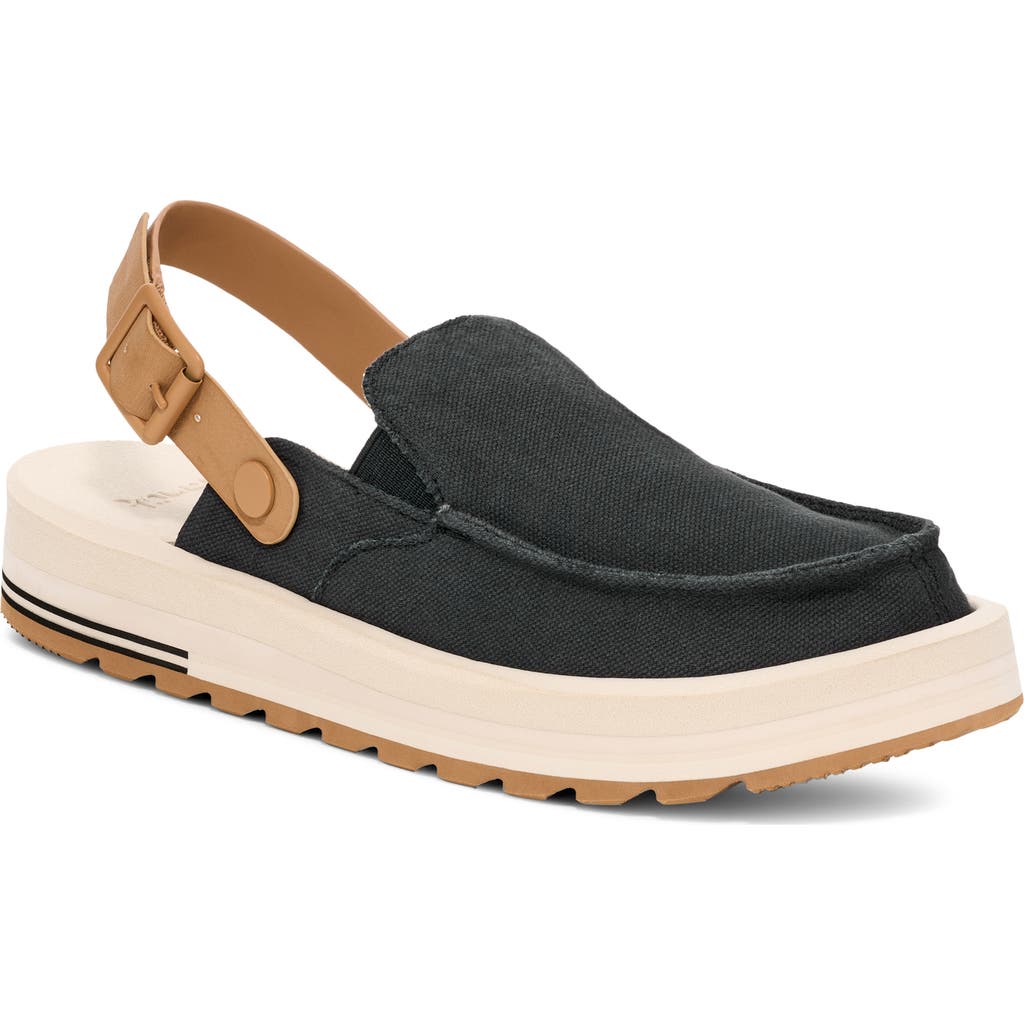 Sanuk Donna Mesa Slingback Mule In Black