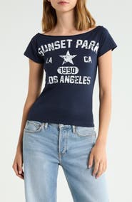 PacSun Sunset Park Off the Shoulder T-Shirt