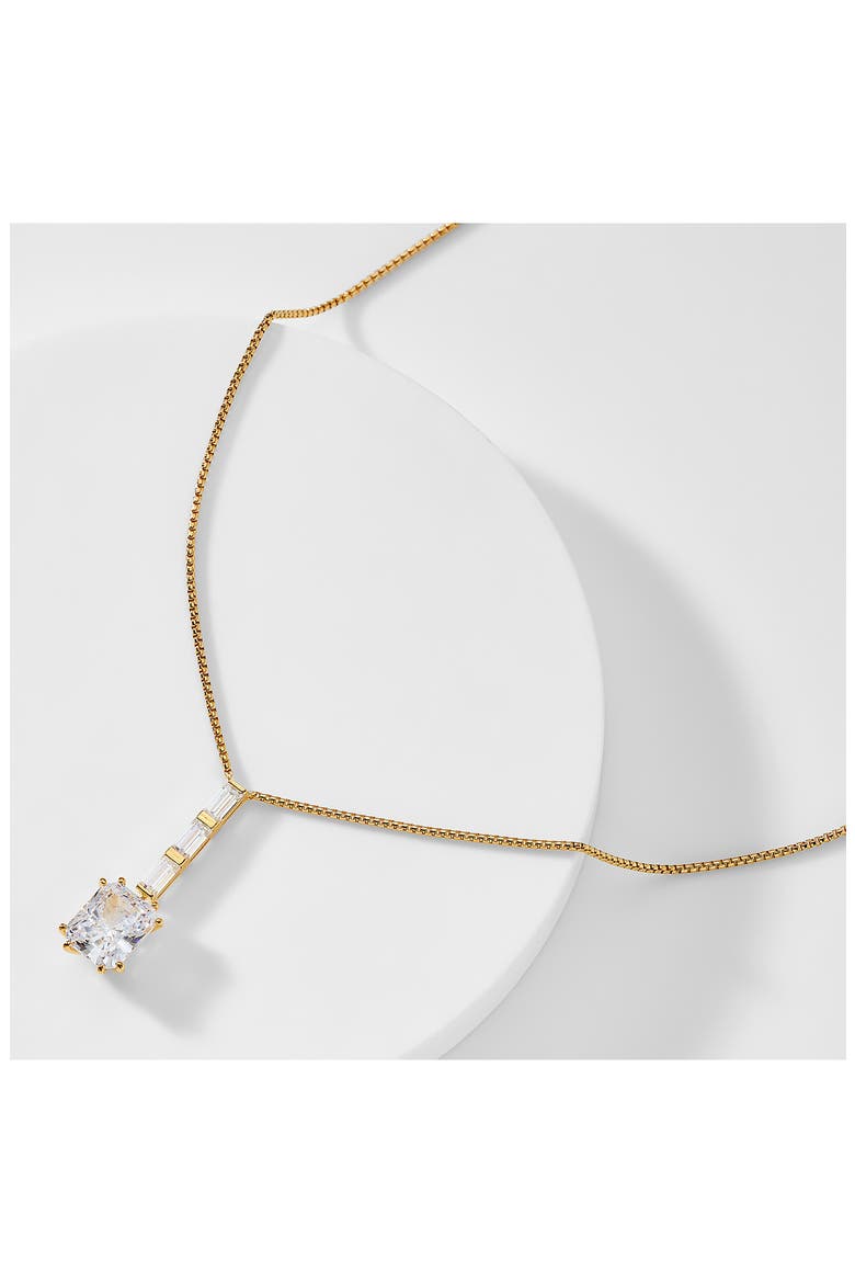 Chateau Cubic Zirconia Pendant Necklace, Alternate, color, GOLD