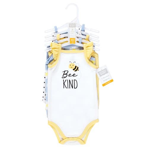 Hudson Baby Soft Cotton Sleeveless Bodysuit In Yellow