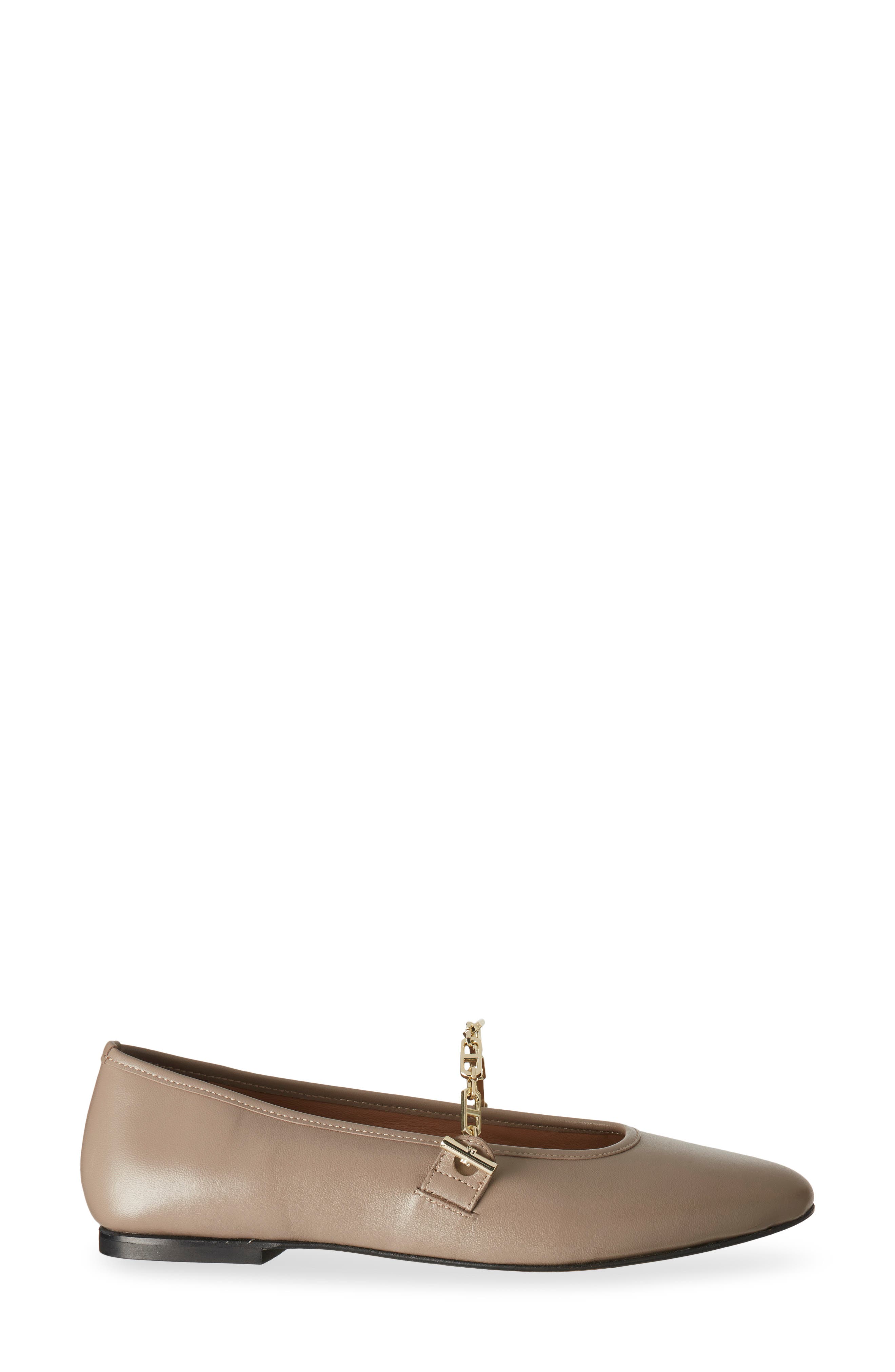 Diana Chain Mary Jane Ballet Flat, Alternate, color, OPEN BROWN