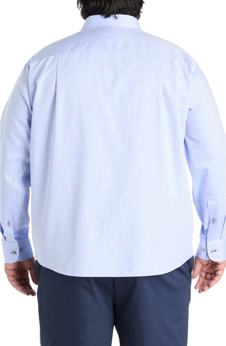 Untuckit Fit by Dxl Big & Tall Wainwright Wrinkle-Free Geometric Sport Shirt, Alternate, color, 