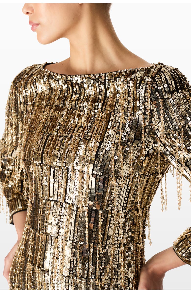 Jenny Packham Eartha Gown, Alternate, color, Liquorice-Gold