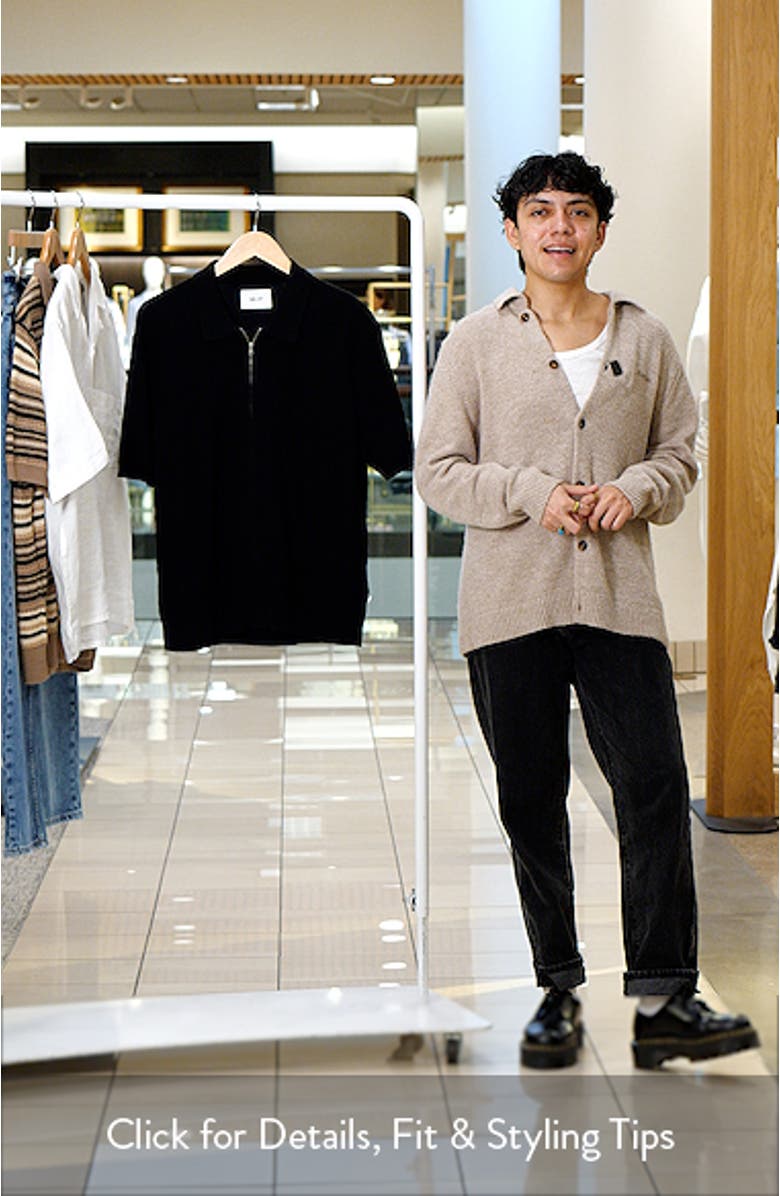 Gustav 60016 Short Sleeve Organic Cotton Zip Cardigan, sales video thumbnail