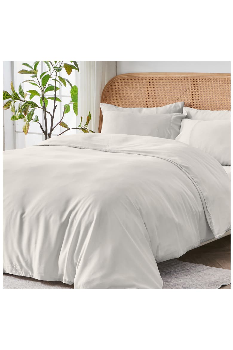 Tencel® Lyocell Duvet Cover, Alternate, color, IVORY