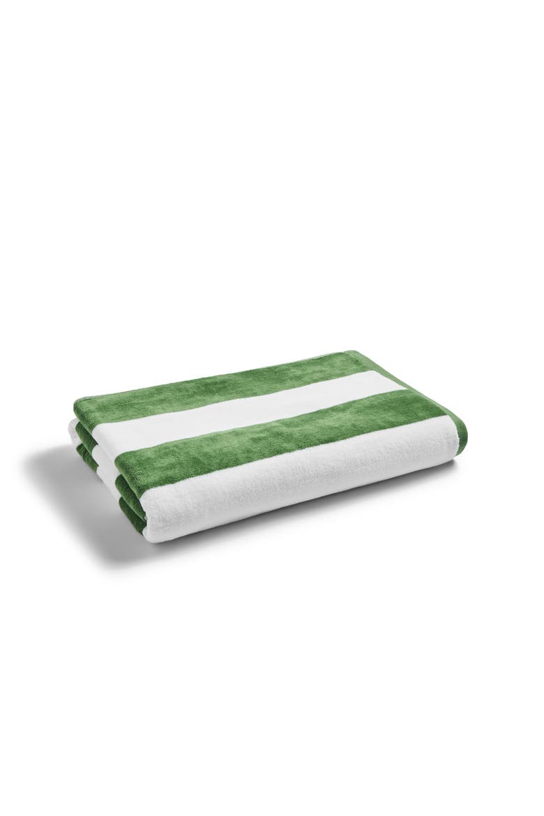 Cabana Stripe Vibrant Beach Towels, Alternate, color, Olive
