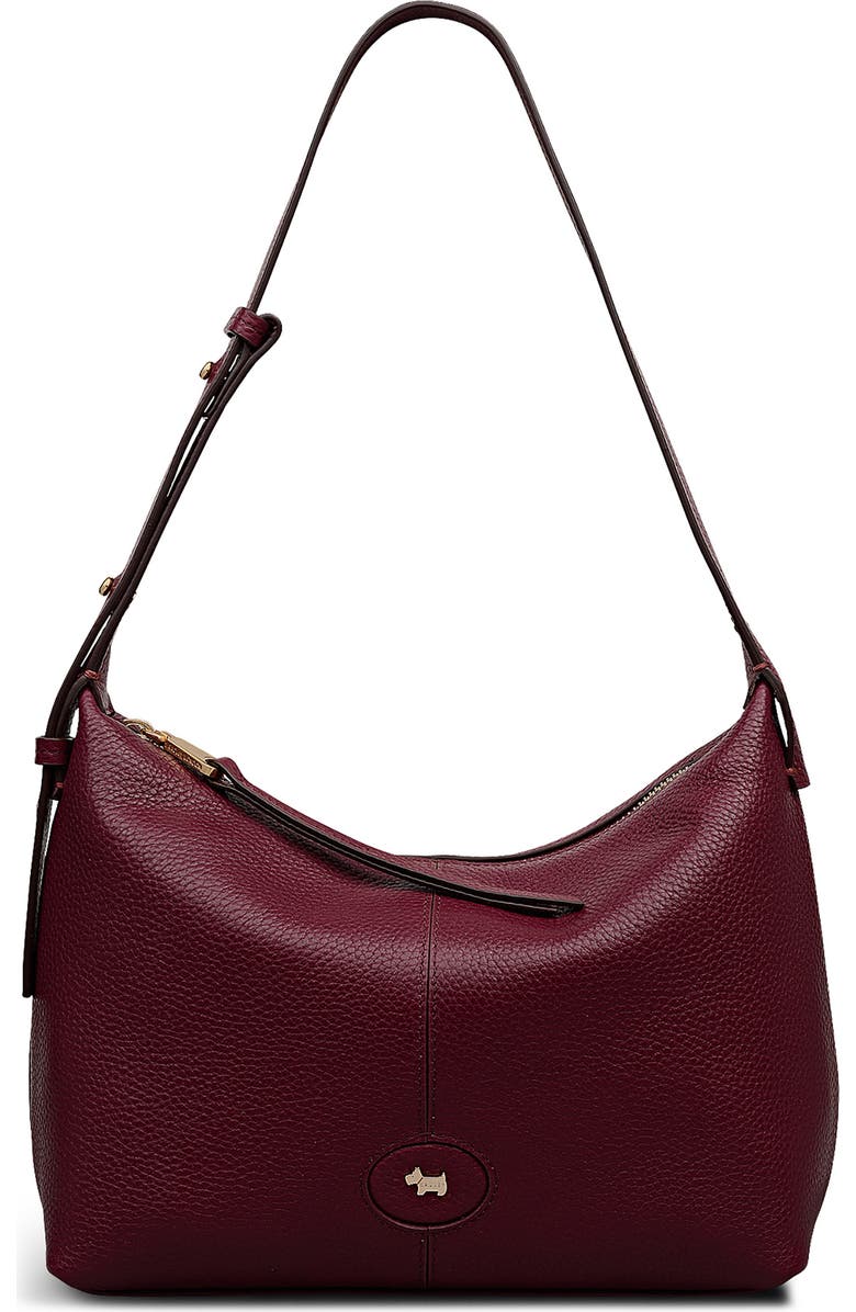 Radley Maldon Mews Medium Leather Shoulder Bag, Main, color, Dark Cherry