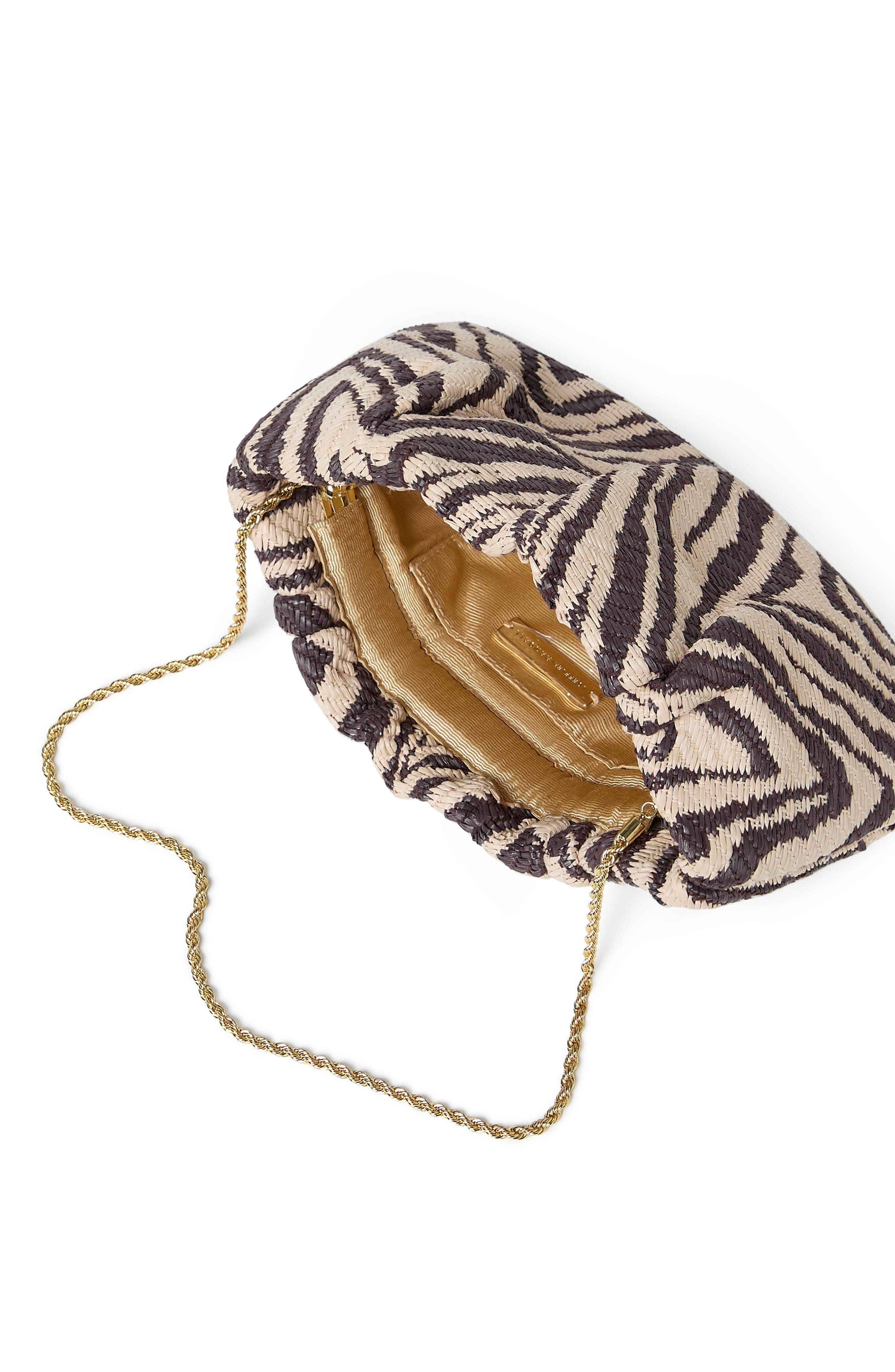 Loeffler Randall Serena Clutch, Alternate, color, Vintage Zebra