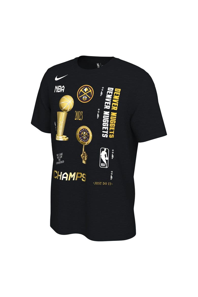 Men's Nike Black Denver Nuggets 2023 NBA Finals Champions Celebration Expressive T-Shirt, Alternate, color, Black