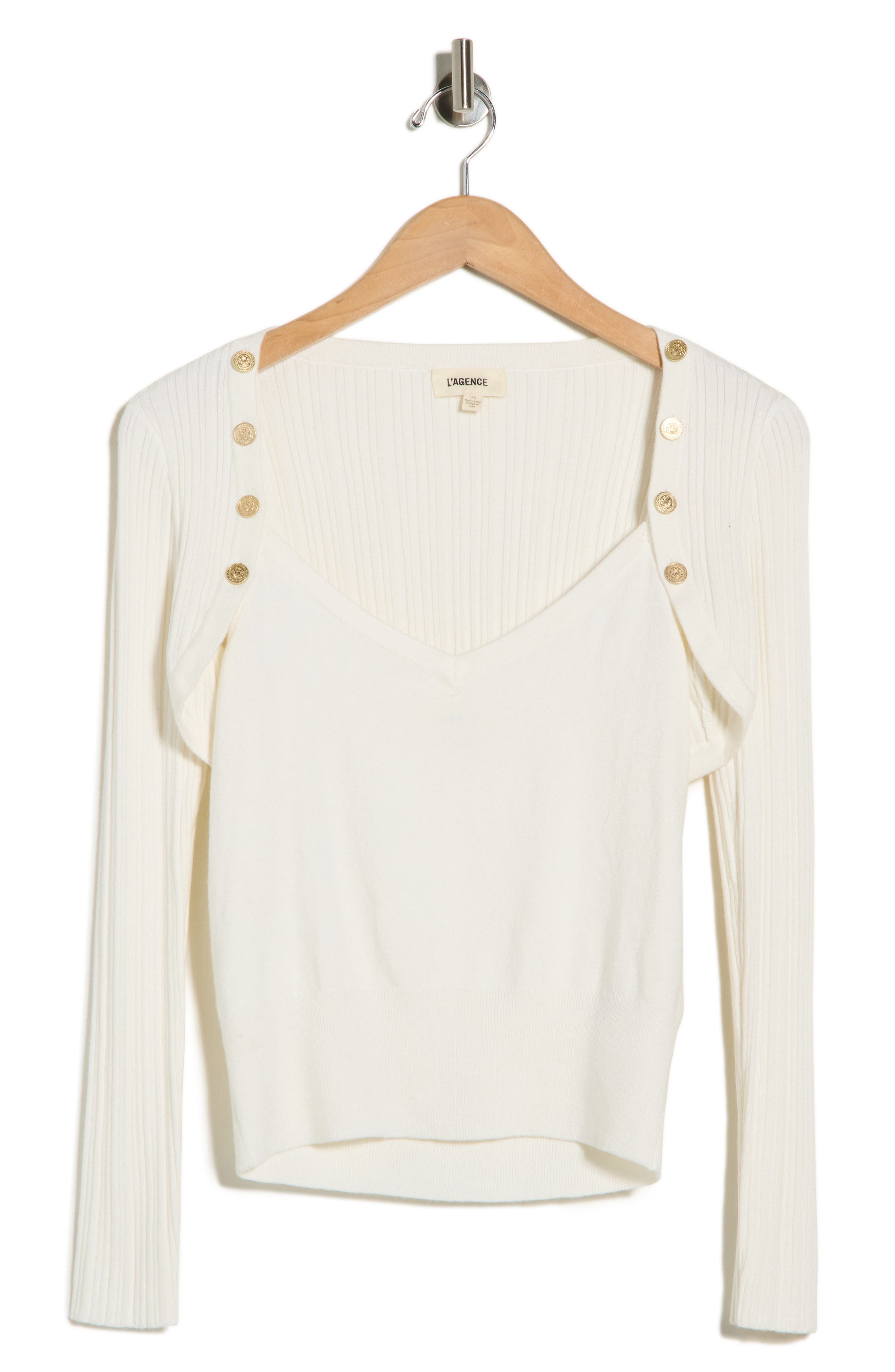 L'AGENCE Nara Tank & Rib Shrug Set