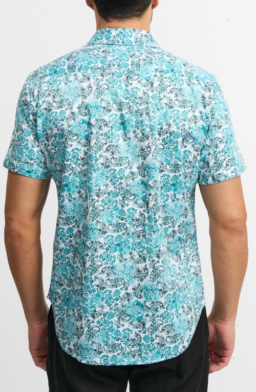 Robert Graham Downing Short Sleeve Shirt In Evergreen