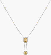 Aurate New York Lab Grown Canary Edwardian Lariat Necklace