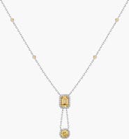 Aurate New York Lab Grown Canary Edwardian Lariat Necklace
