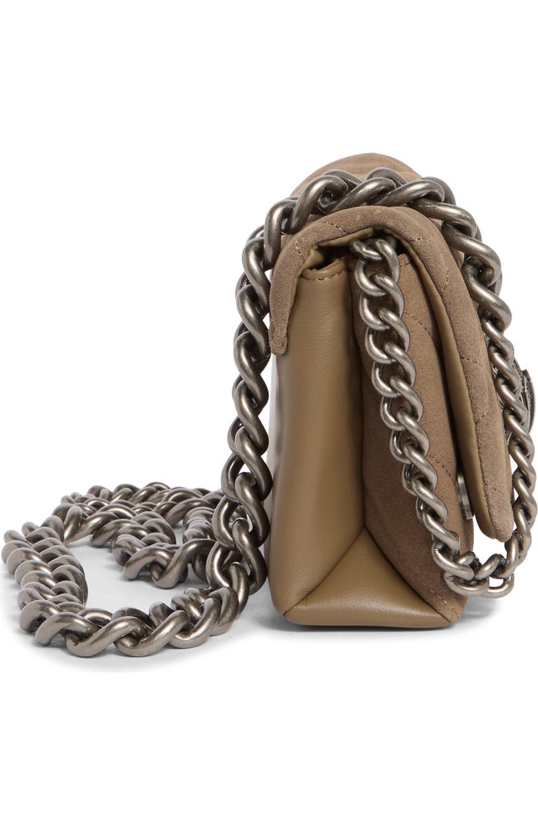 Kurt Geiger London Mini Kensington Quilted Convertible Shoulder Bag, Alternate, color, Taupe