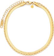 Petit Moments Salem Layered Snake & Bead Chain Anklet