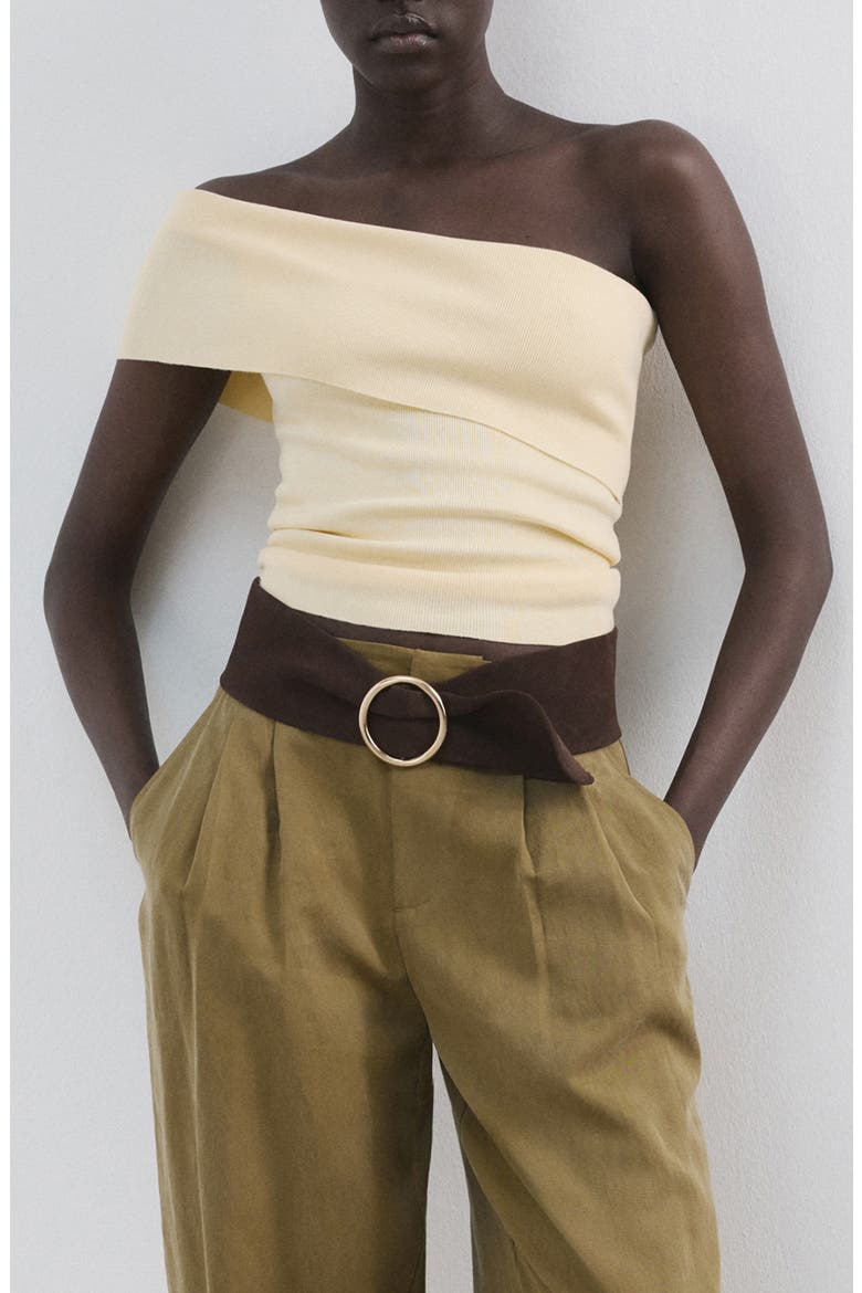 Off the Shoulder Rib Top, Main, color, VANILLA