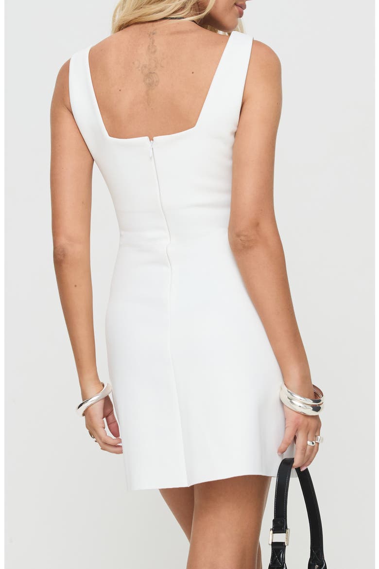 Bombshell Square Neck Minidress, Alternate, color, WHITE