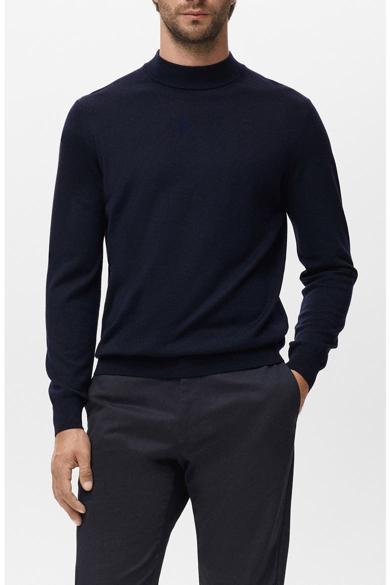 Turtleneck Wool Sweater, Main, color, NAVY