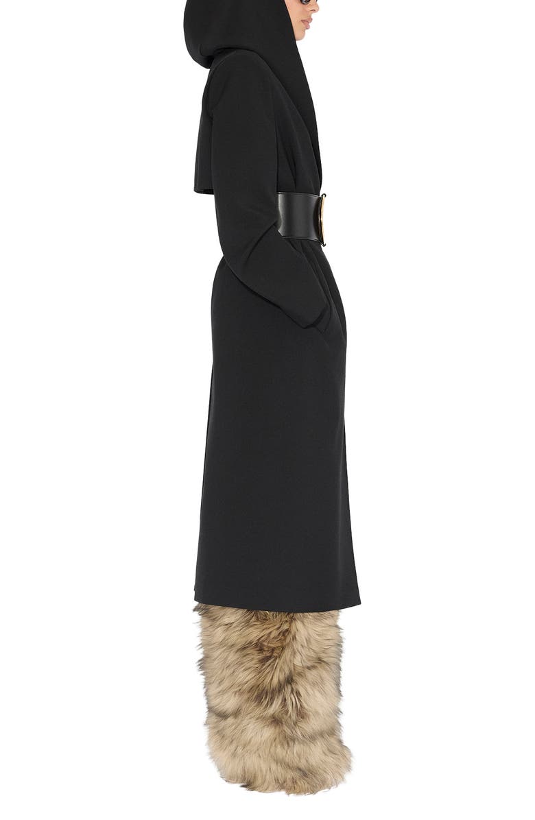 Alaïa Hooded Coat, Alternate, color,