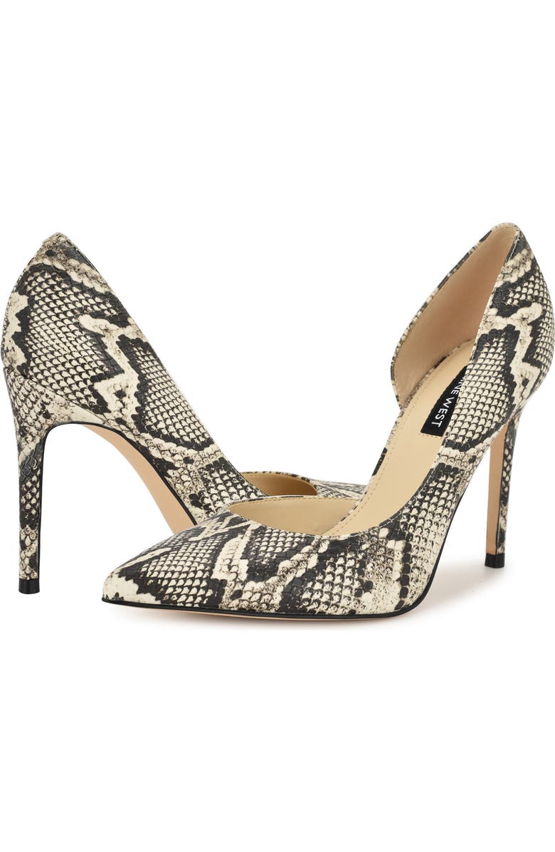 Nine West Folowe Half d'Orsay Pointed Toe Pump, Alternate, color, Light Gray 051