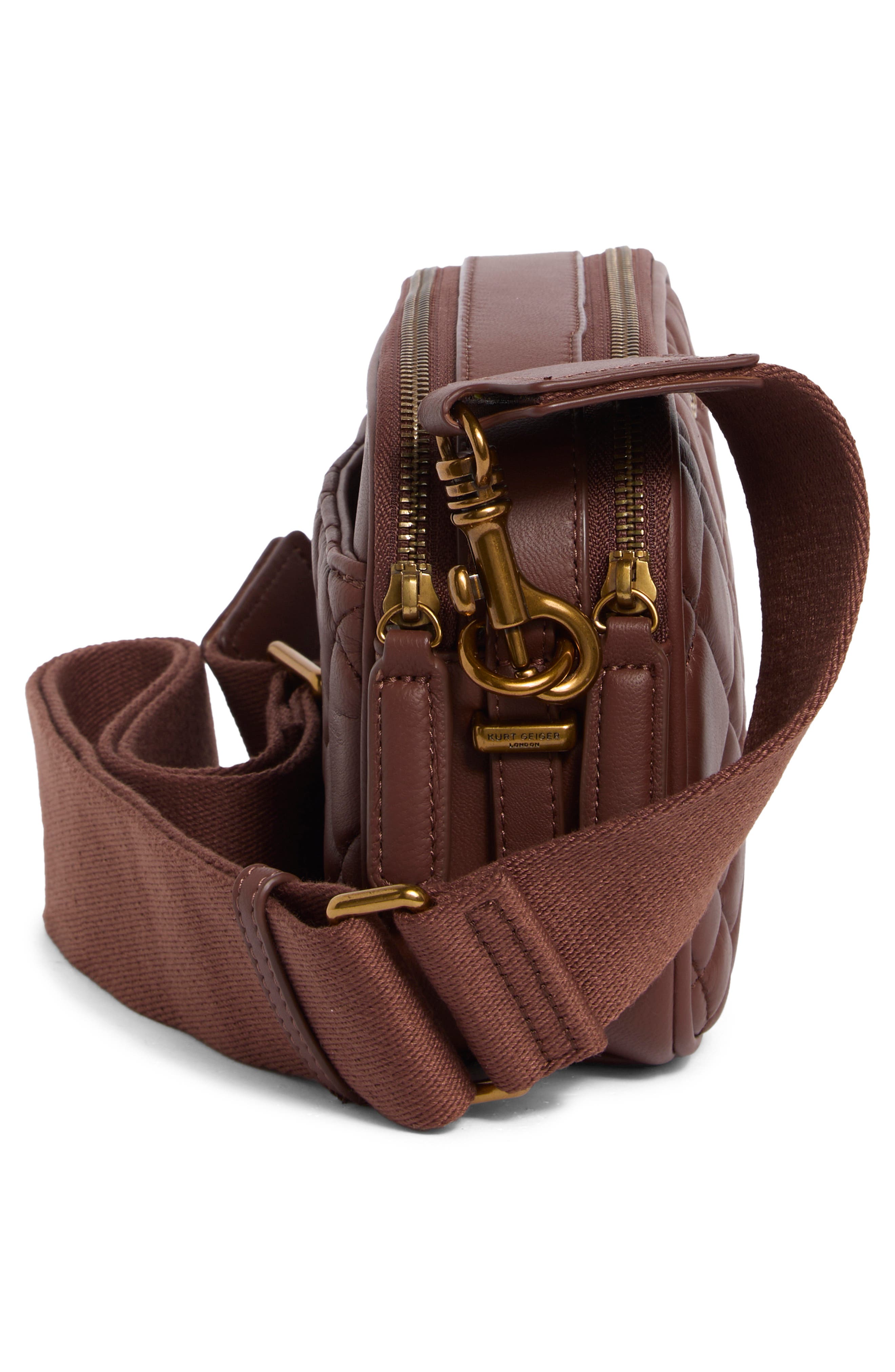 Brixton Leather Camera Bag, Alternate, color, WINE