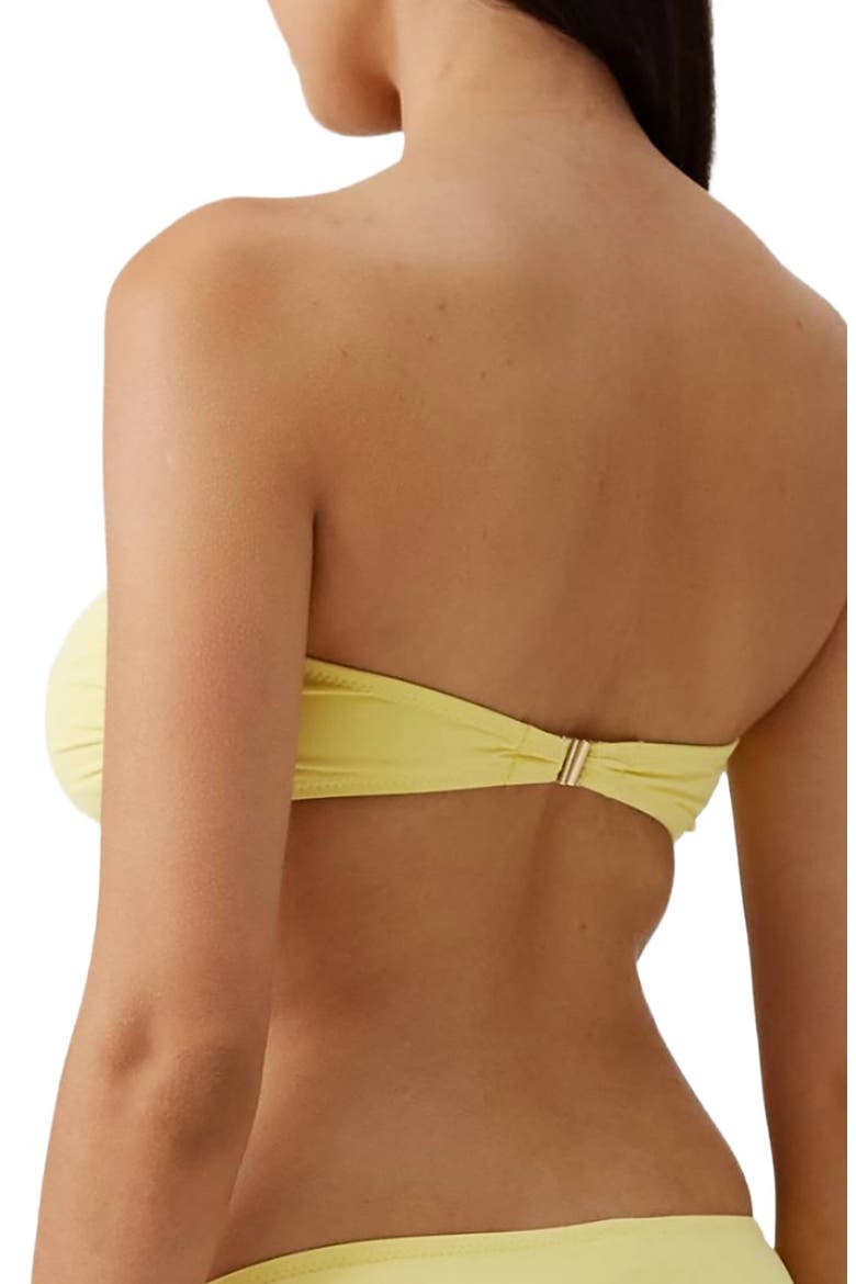 Istanbul Strapless Bikini Top, Alternate, color, YELLOW