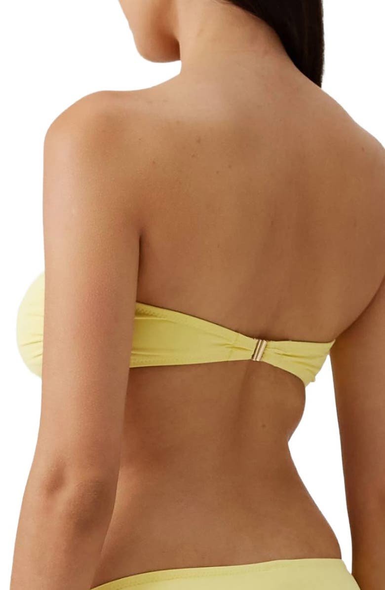 Melissa Odabash Istanbul Strapless Bikini Top, Alternate, color, Yellow