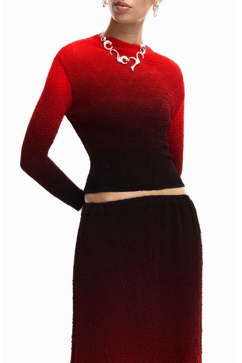 Gradient Tube Skirt, Alternate, color, ORANGE RED