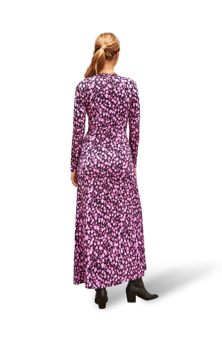 Ro&Zo Leopard Print Waist Detail Dress, Alternate, color, Pink