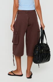 Princess Polly Hudsen Longline Low Rise Cargo Shorts