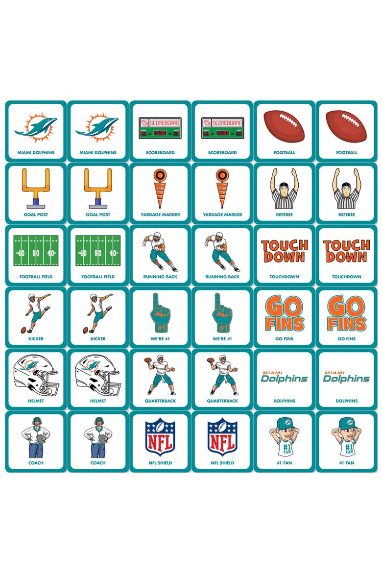 Miami Dolphins Matching Game, Alternate, color, Multicolor