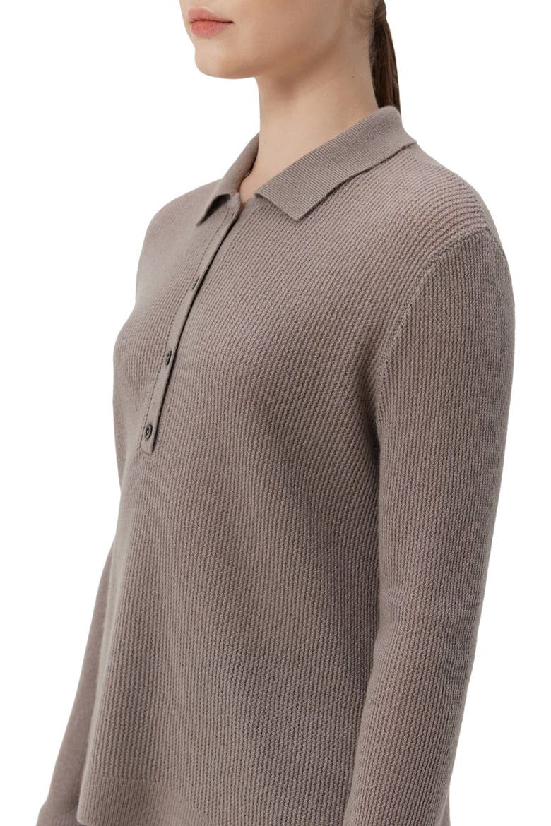 Women's Cashmere Polo, Alternate, color, stucco